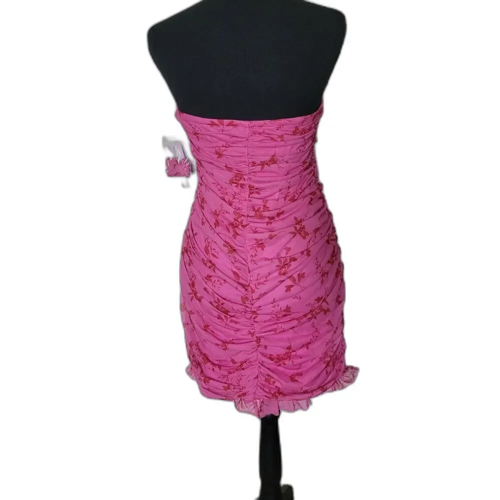 NWT Wild-fable Women's Pink Strapless Dress w/optional Straps Size M